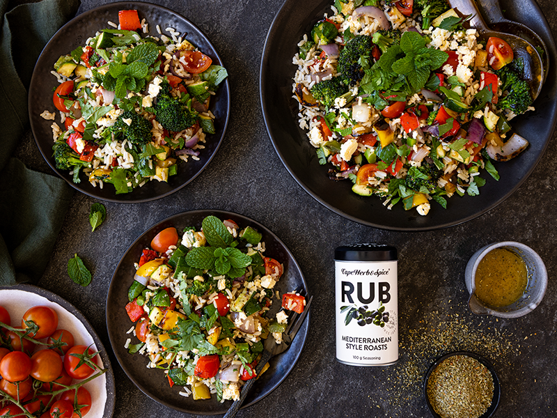 Grilled Veg & Rice Salad - Braai 3 ways
